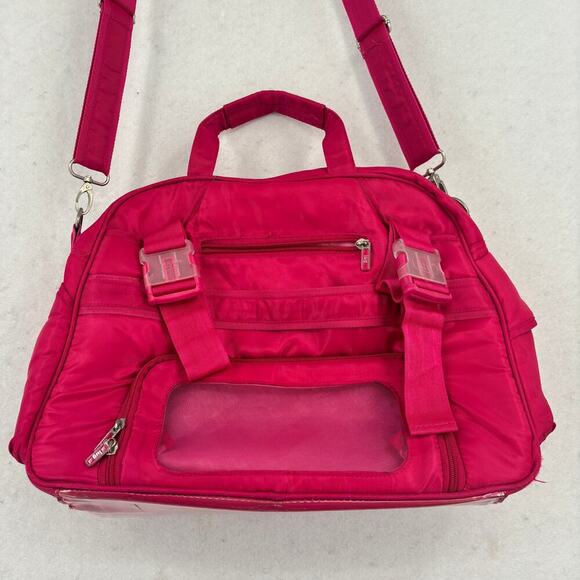 Lug Tuk Tuk Carry All Diaper Gym Travel Bag Rose Pink Multiple Pockets - Picture 10 of 15